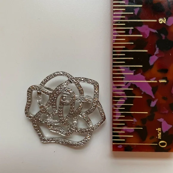 Affinity Diamond and Sterling Silver Pin Brooch 1/4 tw Diamonds from QVC - Picture 5 of 6